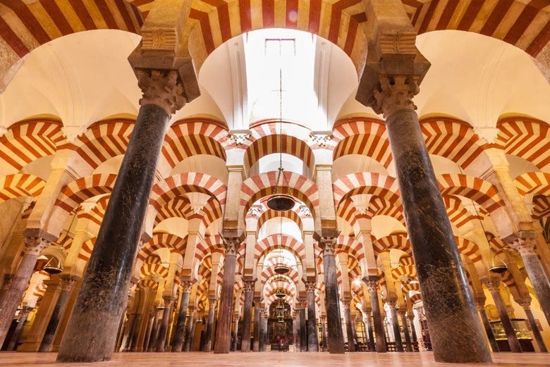 Inside Cordoba's magnificent Mezquita, or Mosque-Cathedral