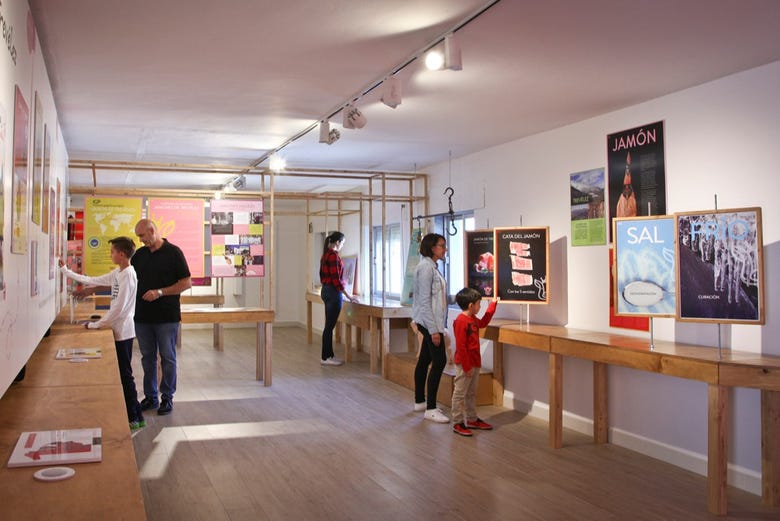 Paneles interactivos en el Museo de Jamones Vallejo