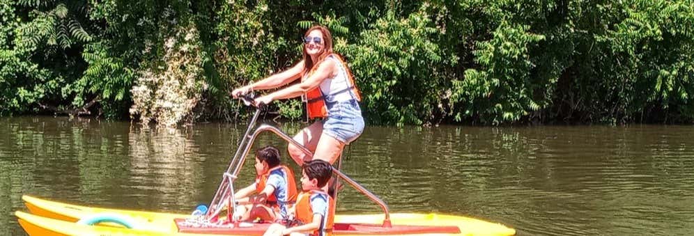 Alquiler de bicicleta acuática en el río Pisuerga