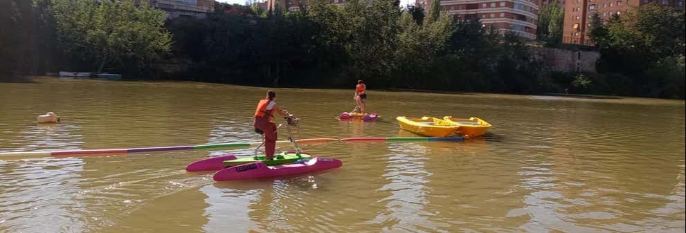 Tour en bicicleta acuática por el río Pisuerga
