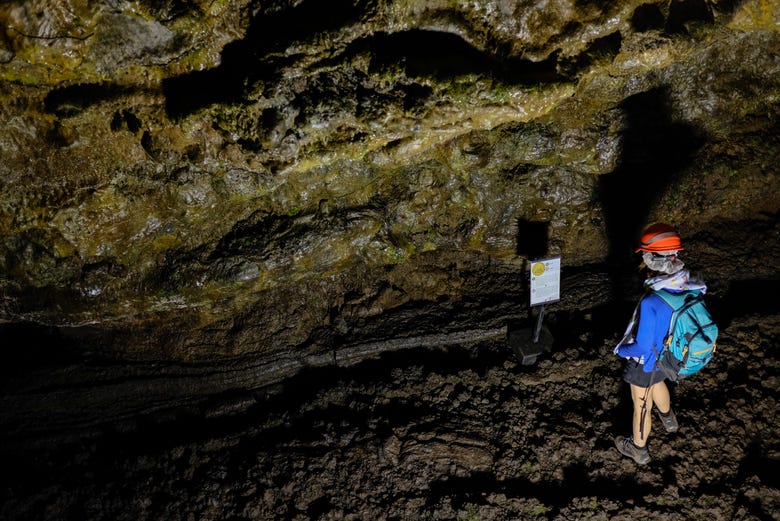 Visitando la cueva del Burro, en León
