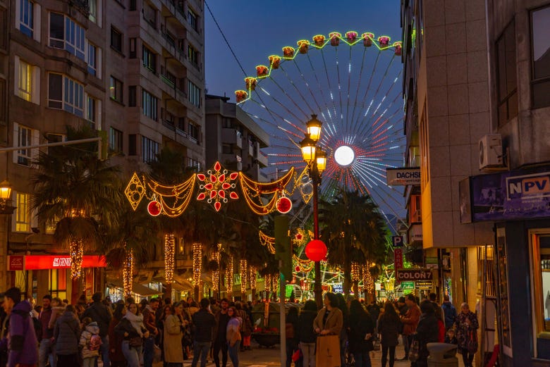 Free tour de las luces de Navidad en Vigo