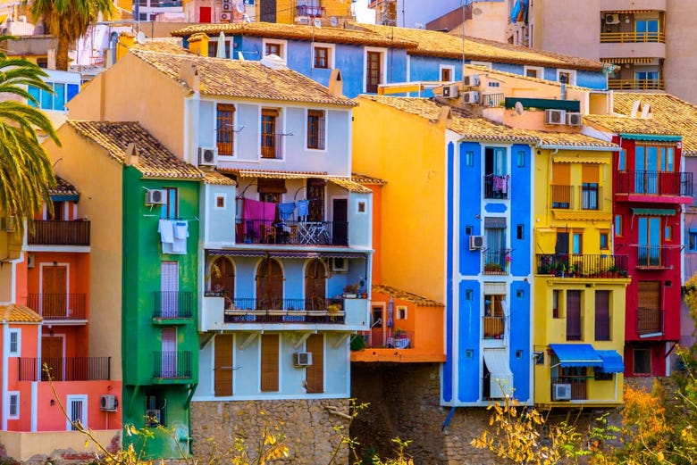 Coloured houses in Villajoyosa