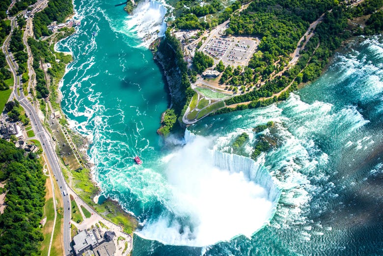 Vista aerea delle Cascate del Niagara