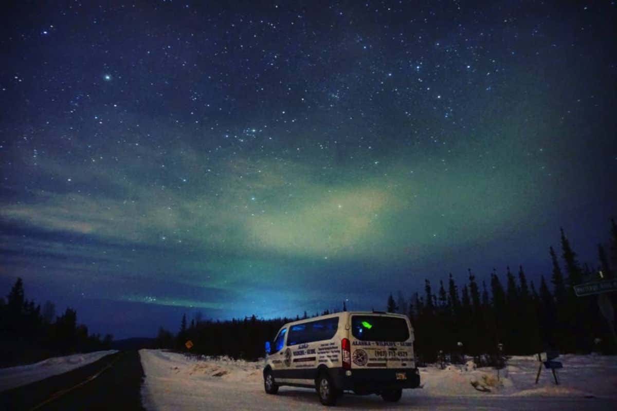 Tour de la aurora boreal y Cruce del Círculo Polar Ártico desde Fairbanks