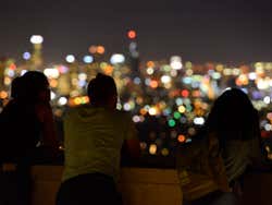 Vue depuis l'observatoire de Los Angeles de nuit