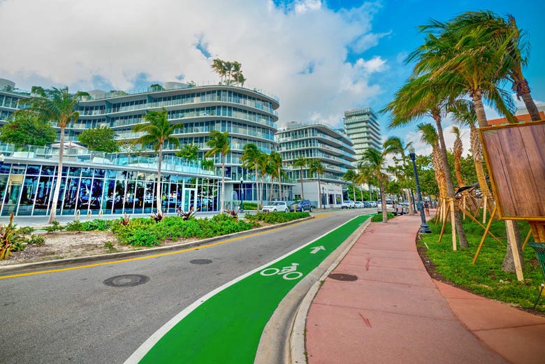 Carril bici en Miami