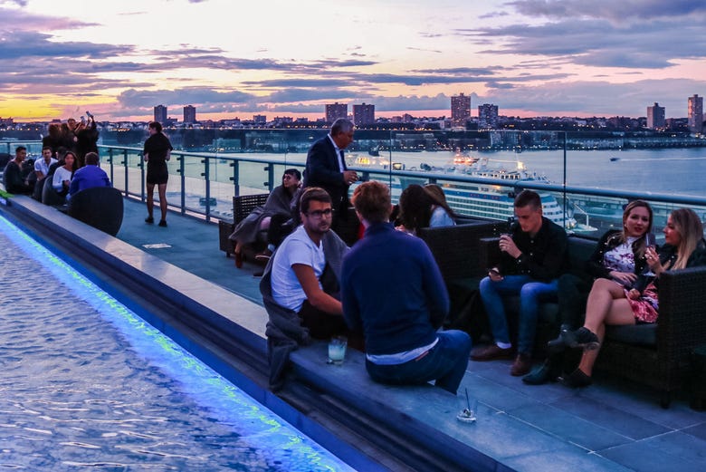 Rooftop bar in New York