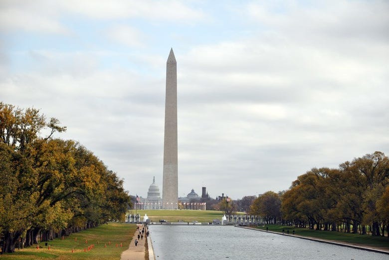 Monumento a Washington e Capitólio no fundo