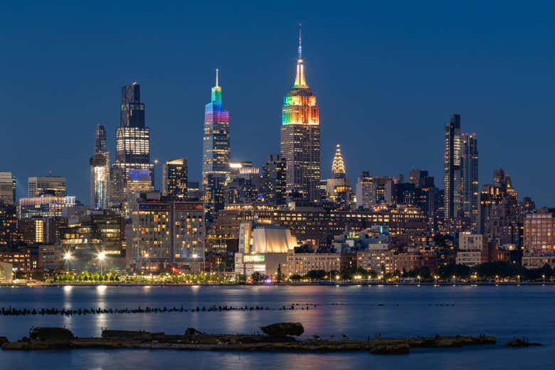 Skyline de Nueva York por la noche