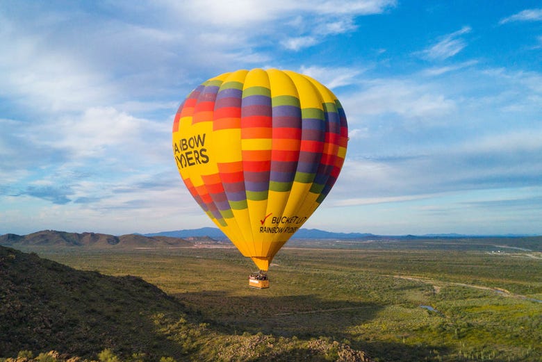 Enjoy a hot air balloon ride