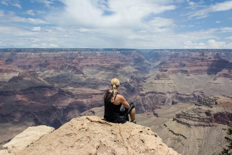 Enjoying the views of the Grand Canyon