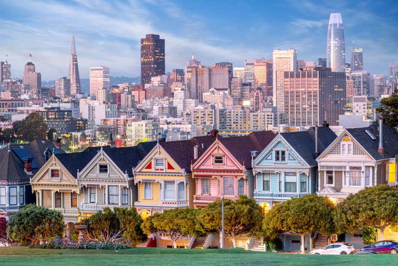 Casas victorianas en Alamo Square