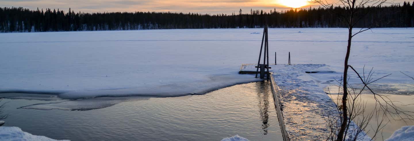 Sauna finlandese + Bagno nel lago gelato di Jeris