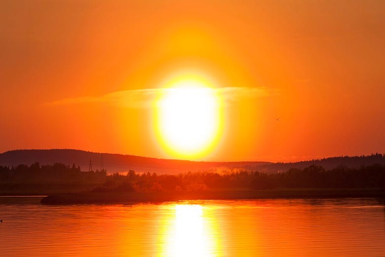Soleil de minuit à Rovaniemi