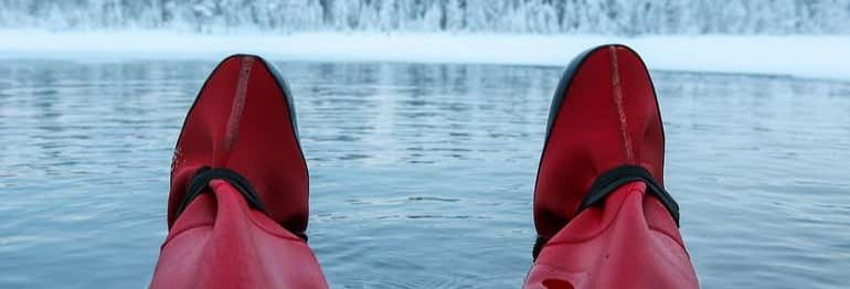 Flotación en un lago congelado