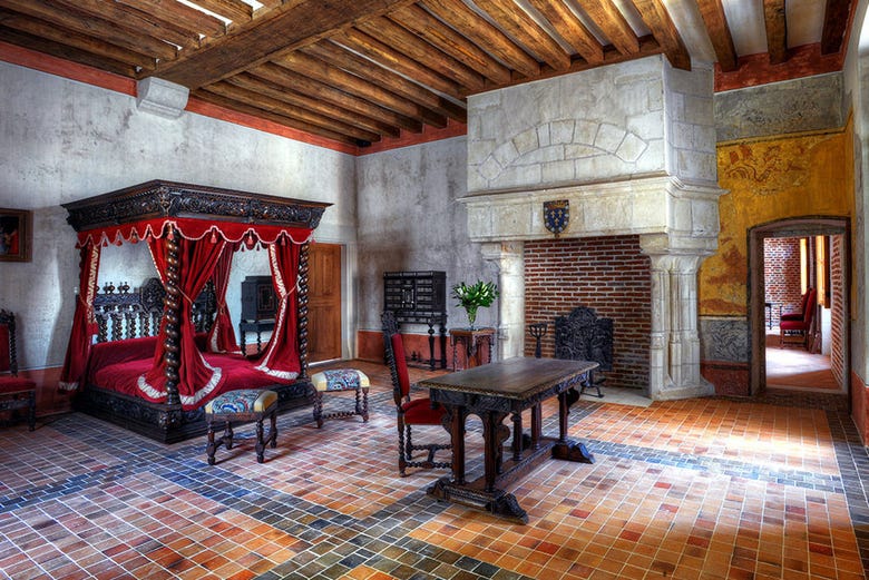 The main bedroom of the castle
