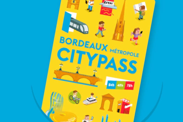 Cartão turístico de Bordeaux