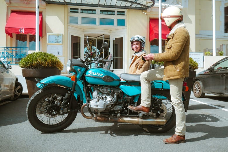 Exploring Normandy on a retro motorcycle