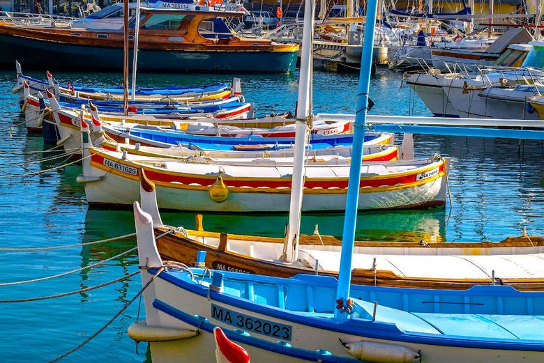 Barcos no porto de Cassis