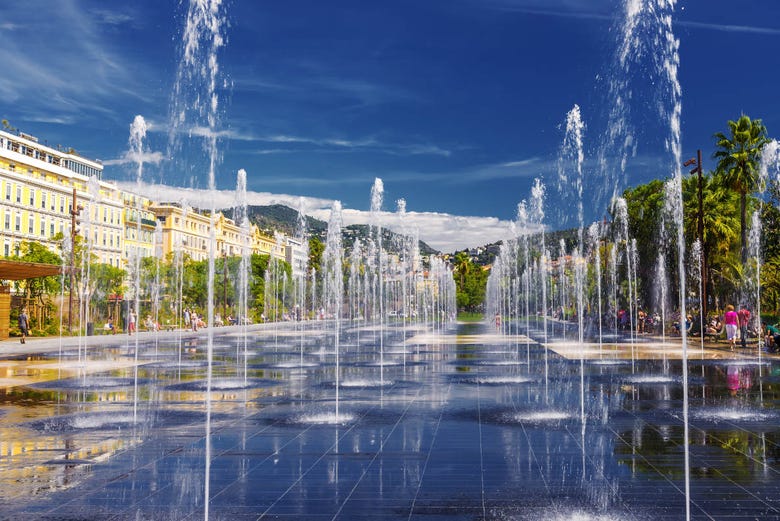 Le fontane della Promenade du Paillon