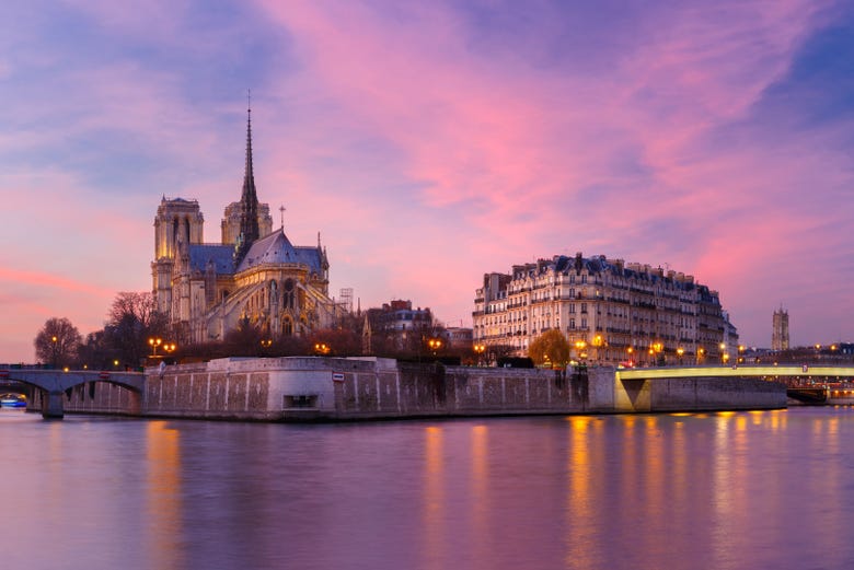 Coucher de soleil sur la Seine