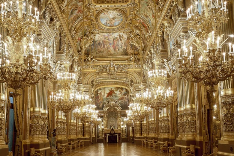 The main vestibule of the Garnier Opera House