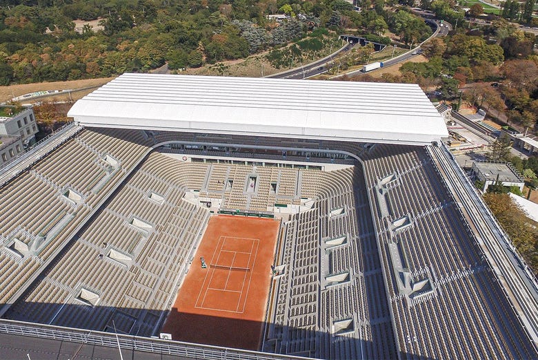 Una delle piste di Roland Garros
