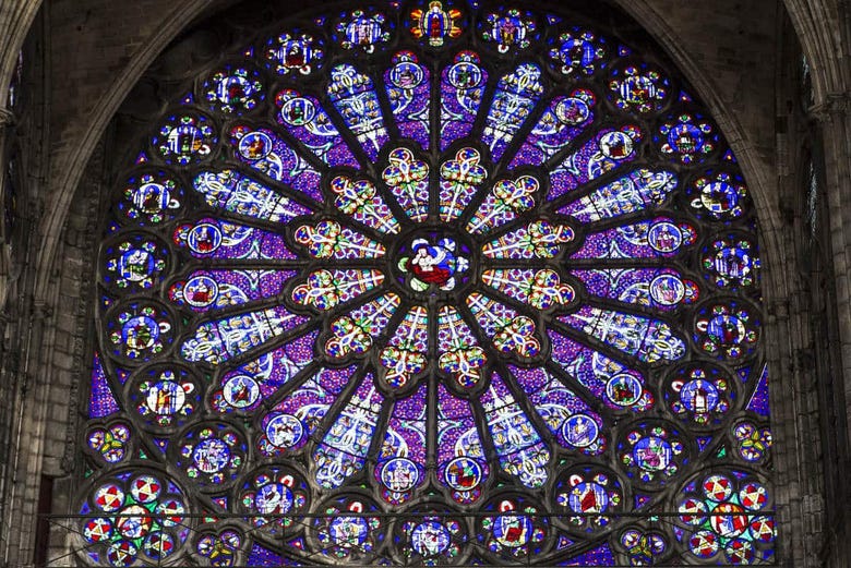Rose window in the Basilica of Saint-Denis