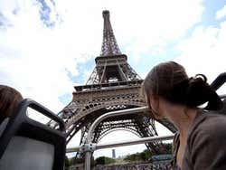 Eiffel Tower from the Hop on Hop off bus