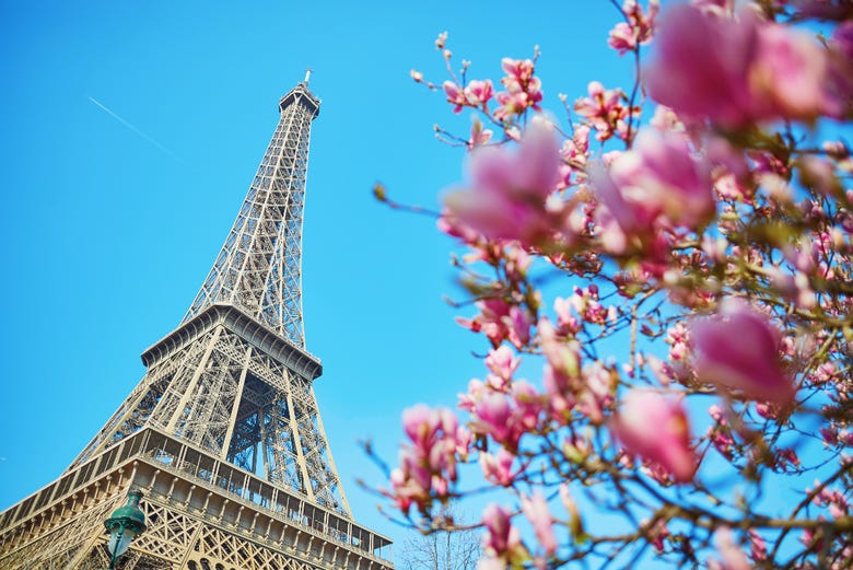 Torre Eiffel na primavera