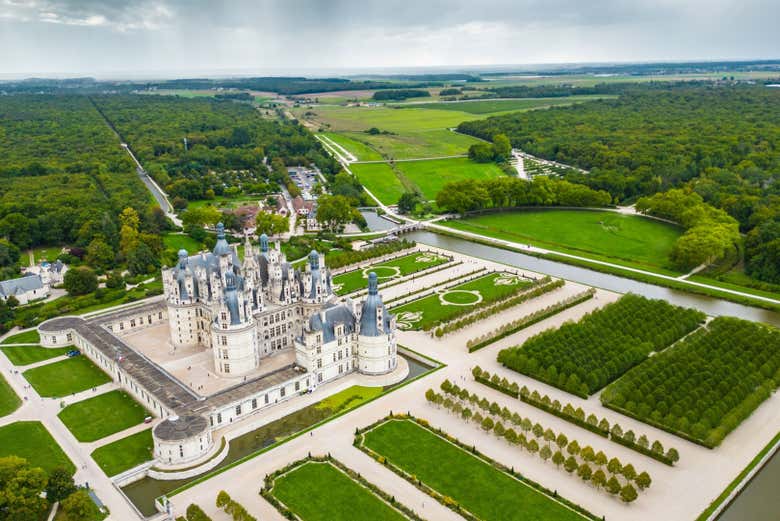 Vista aérea del Castillo de Chambord