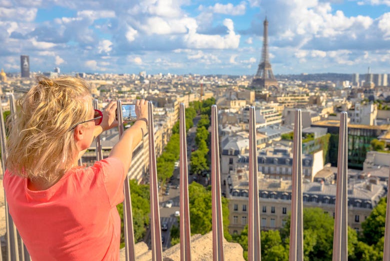 Vues de Paris depuis l'Arc de Triomphe