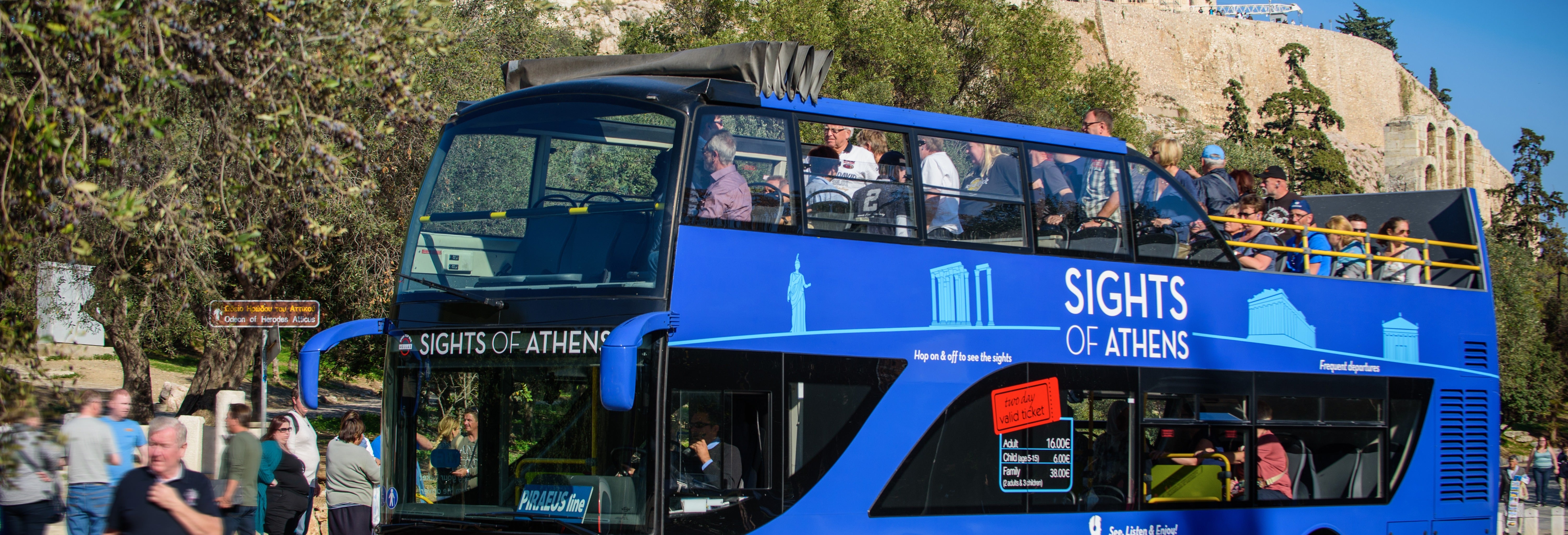 Bus touristique d'Athènes