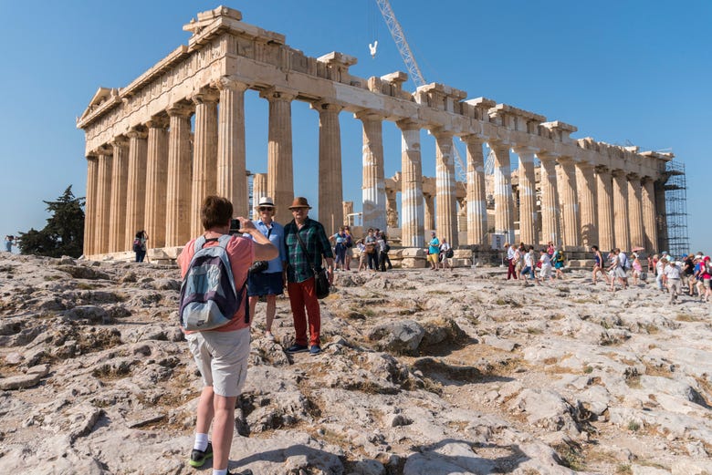 Visitando a Acrópole de Atenas
