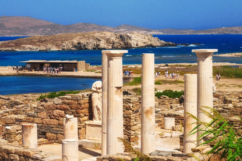 Le site archéologique de l'île de Délos