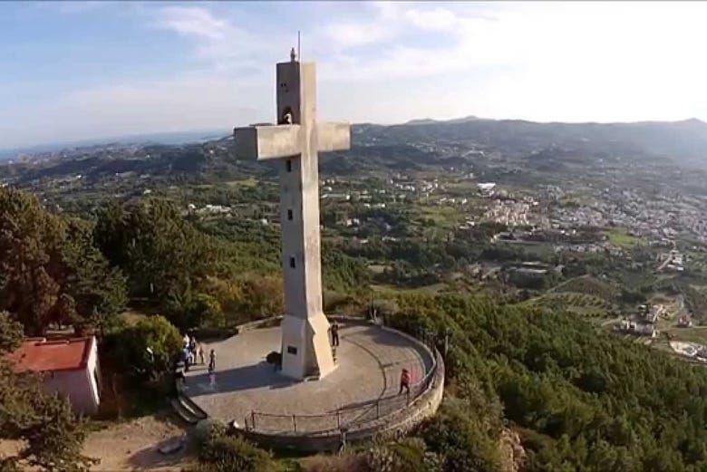 Hilltop cross on Mount Filerimos
