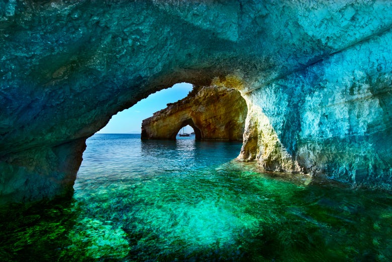 The blue caves of Zakynthos