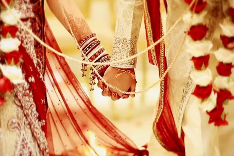 Renovación de votos matrimoniales con el ritual hindú