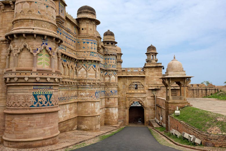 Arquitectura exterior del Fuerte de Gwalior