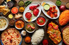 Aula de cozinha indiana com jantar