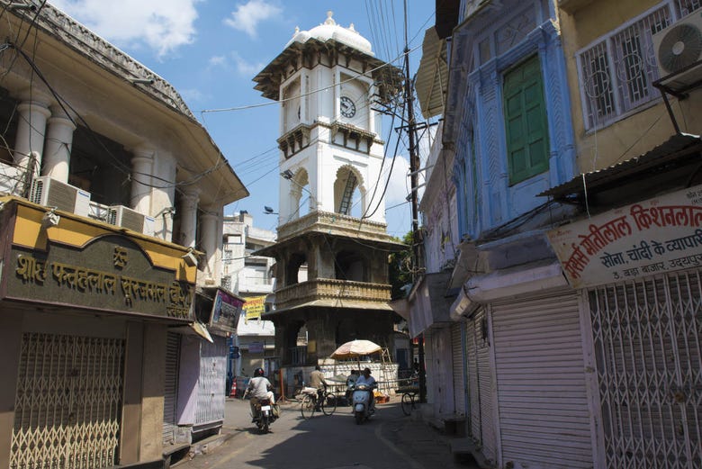 Ghanta Ghar, a Torre do Relógio de Udaipur