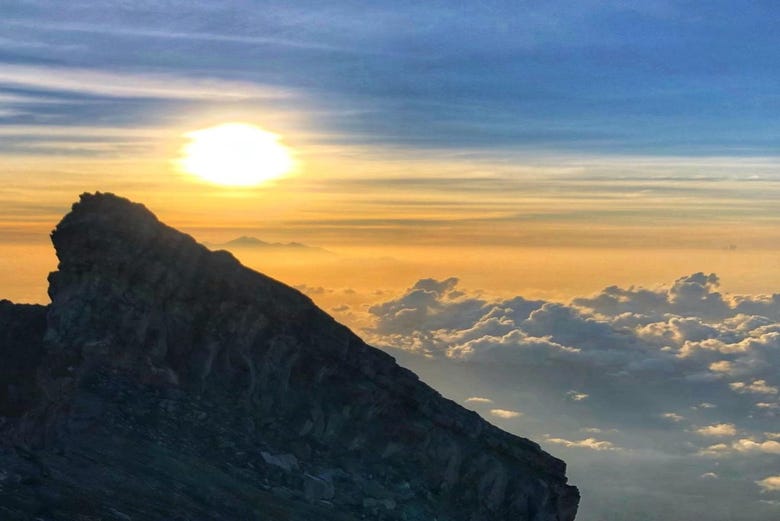 Lever de soleil sur le Mont Agung