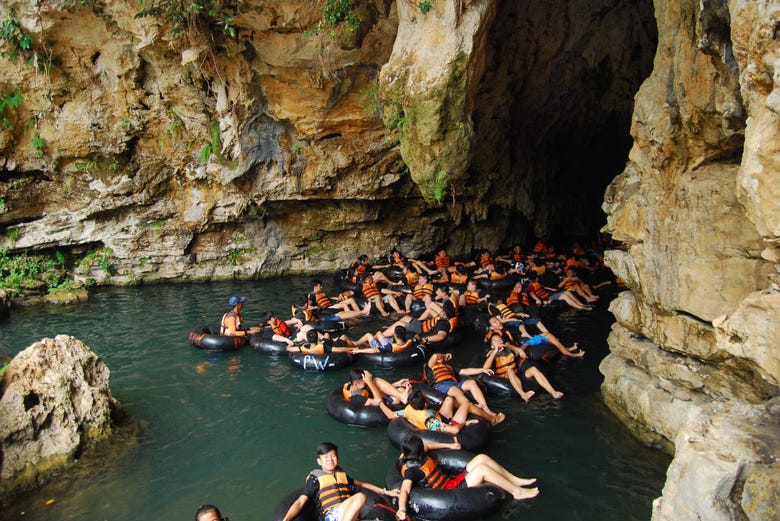 Cave tubing in Pindul cave