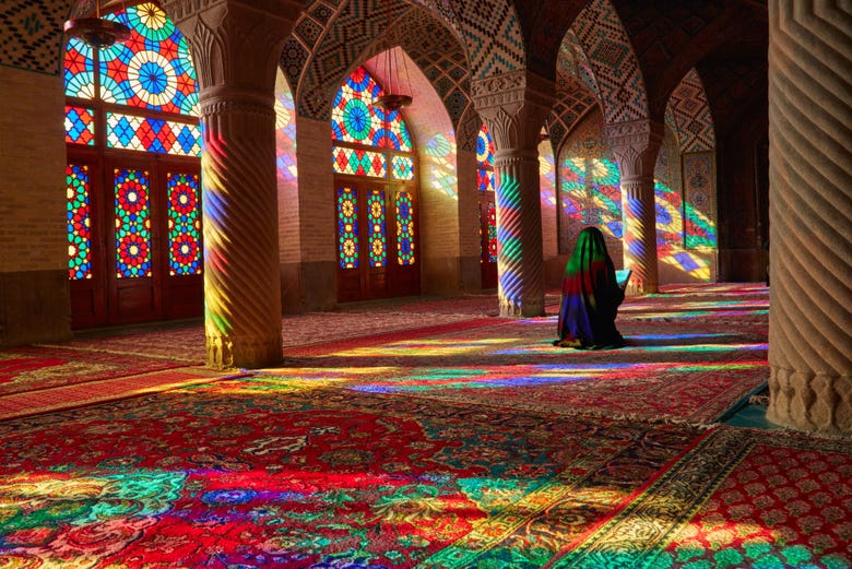 Vidrieras de la mezquita Nasir ol-Molk de Shiraz