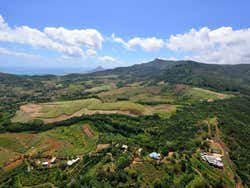 Chamarel depuis l'hélicoptère