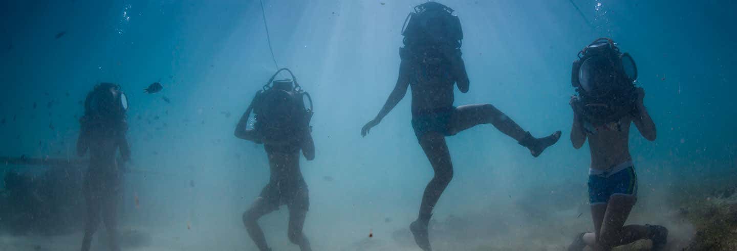 Sea walker dans l'île Maurice