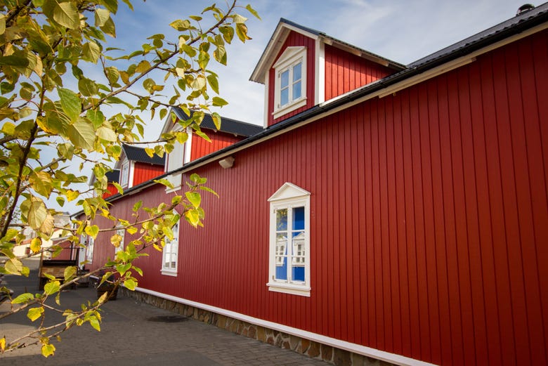 Typical wooden houses in Siglufjörður