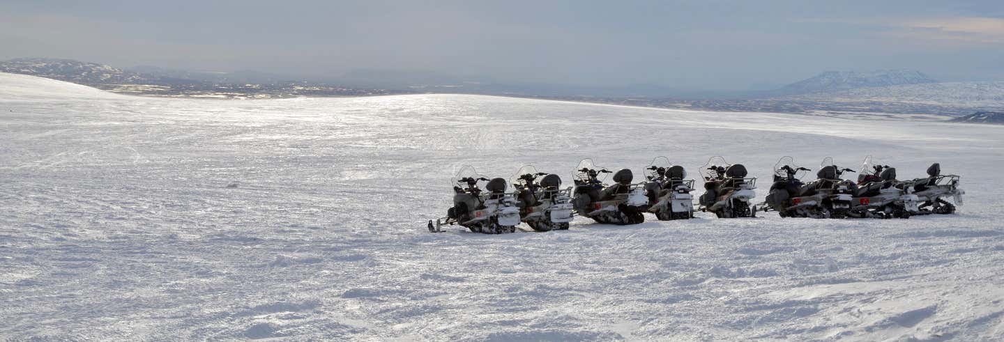Aventura de moto de neve + Caverna glaciar Langjökull