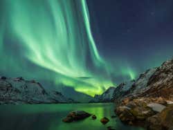 Spectacular northern lights in Iceland